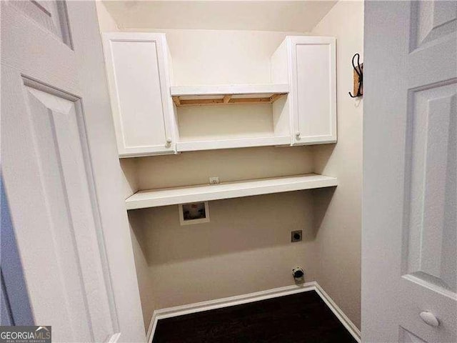 107 Oconnor Dr, Dallas, GA 30157 - laundry room with electric dryer hookup, hookup for a washing machine, and cabinet space