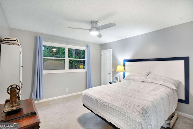 109 Mackqueen Dr, Brunswick, GA 31525 - carpeted bedroom with baseboards and a ceiling fan