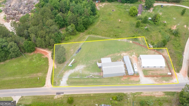 2109 Brewers Mill Rd, Elberton, GA 30635 - aerial view of property and surrounding area with property boundaries highlighted