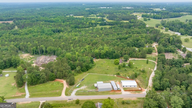 2109 Brewers Mill Rd, Elberton, GA 30635 - aerial view of property and surrounding area with a forest