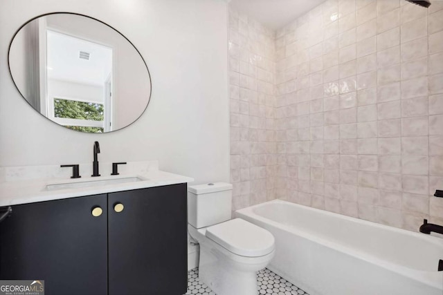 1287 Star Dr NE, Brookhaven, GA 30319 - bathroom featuring toilet, vanity, and tile patterned flooring