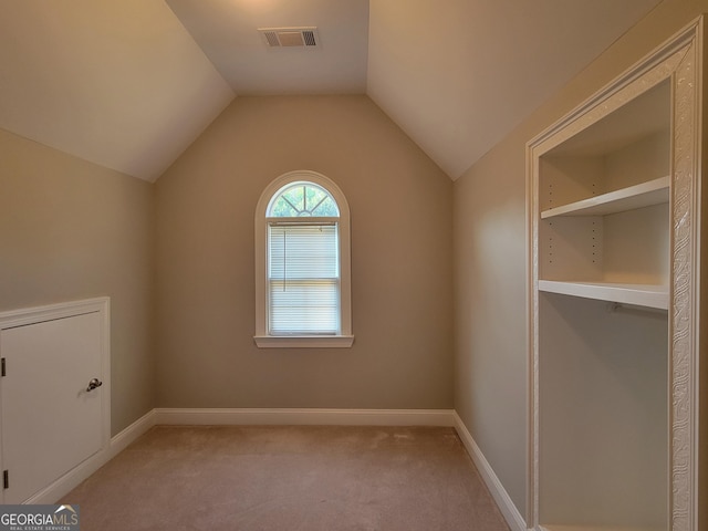 45 Mountain Crest Dr, Oxford, GA 30054 - interior space with lofted ceiling, light colored carpet, and baseboards