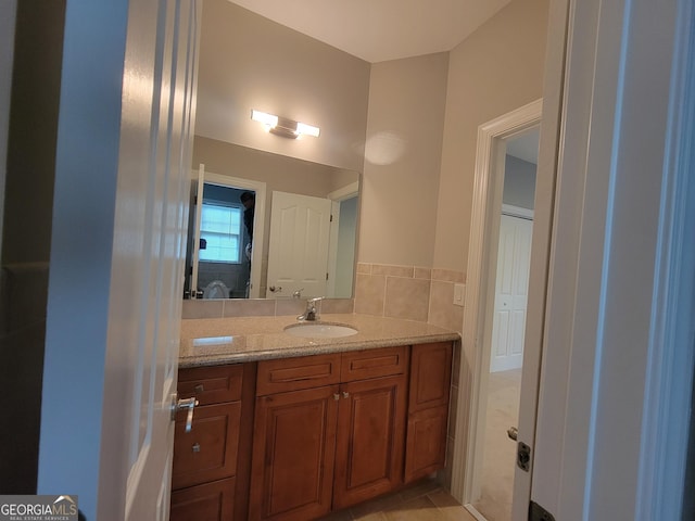45 Mountain Crest Dr, Oxford, GA 30054 - bathroom with vanity and tile patterned floors