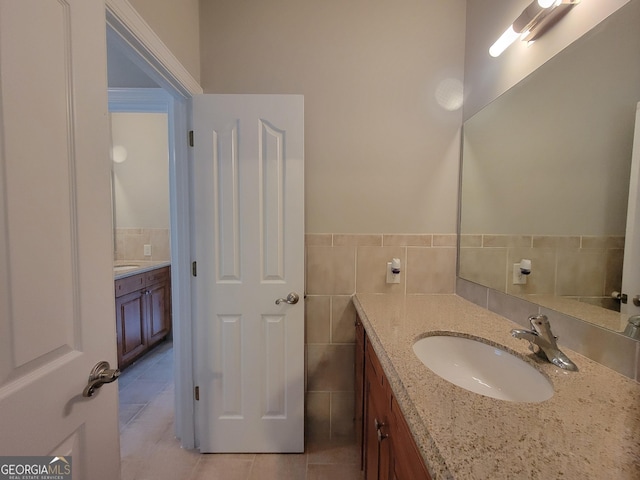 45 Mountain Crest Dr, Oxford, GA 30054 - bathroom featuring vanity and tile patterned flooring