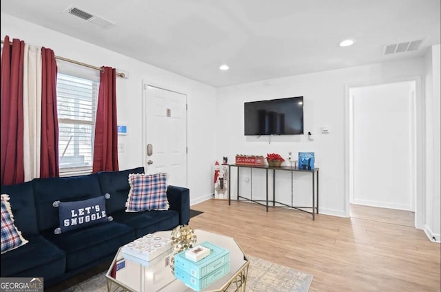251 Aurora Ave NW, Atlanta, GA 30314 - living room with wood finished floors, baseboards, and recessed lighting