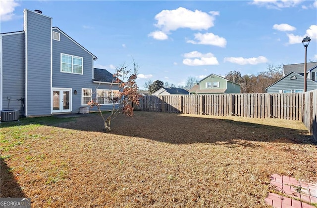 2540 Park Ave, Austell, GA 30106 - view of yard with french doors and central air condition unit