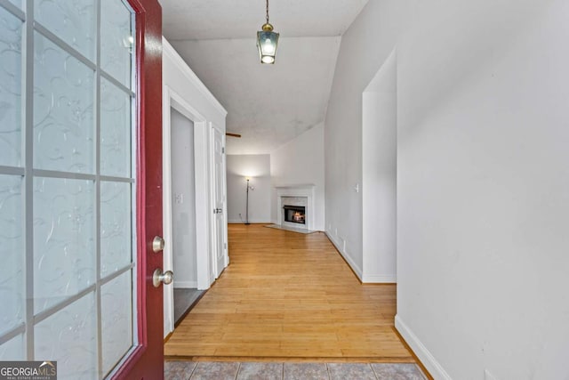 7920 Silversmith Dr, Cumming, GA 30028 - hall with baseboards and wood finished floors