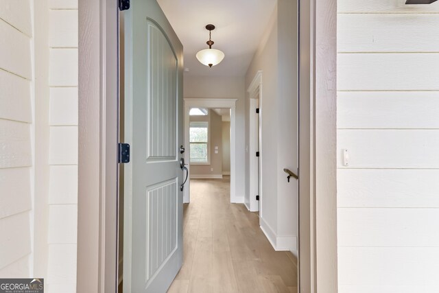 113 Summit View Ln, Ellijay, GA 30540 - hallway with light wood-type flooring and baseboards