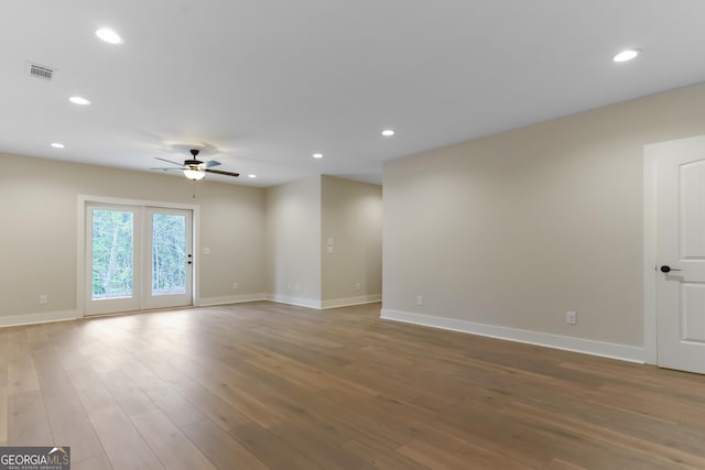 113 Summit View Ln, Ellijay, GA 30540 - unfurnished room featuring a ceiling fan, baseboards, wood finished floors, and recessed lighting