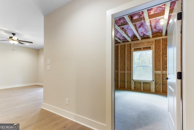113 Summit View Ln, Ellijay, GA 30540 - hallway with baseboards and wood finished floors