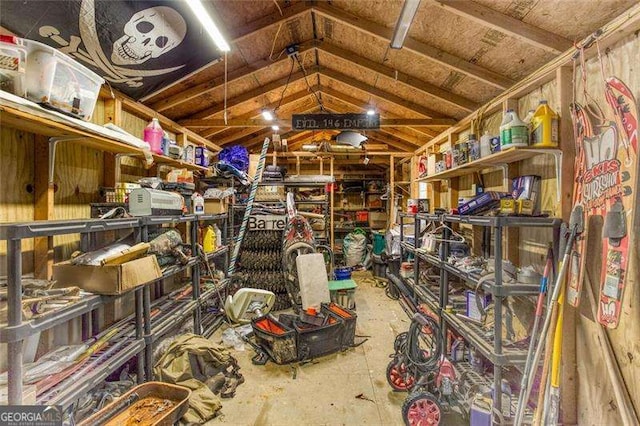 view of storage area