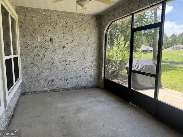 293 Laurel Landing Blvd, Kingsland, GA 31548 - unfurnished sunroom with ceiling fan
