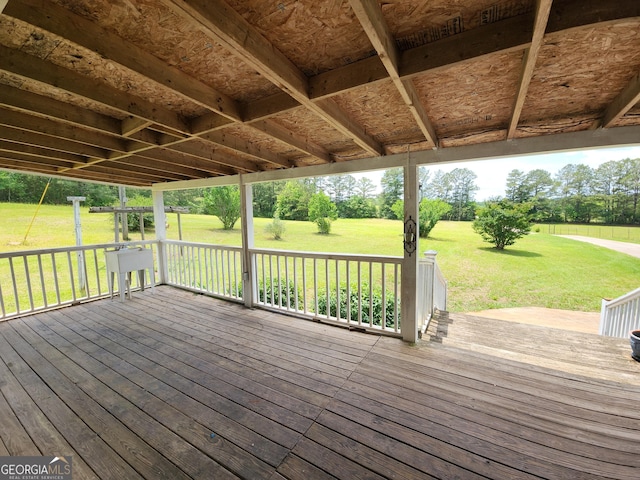 715 Bailey Jester Rd, Griffin, GA 30224 - wooden deck featuring a yard