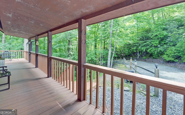 view of wooden terrace