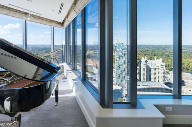 3344 Peachtree Rd NE Unit 3601, Atlanta, GA 30326 - sunroom / solarium featuring plenty of natural light and a view of city