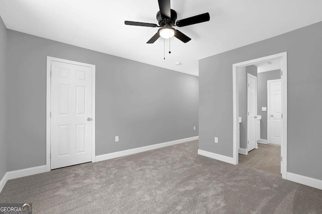 3614 Griffin Dr, Gainesville, GA 30506 - unfurnished bedroom featuring carpet flooring, baseboards, and a ceiling fan