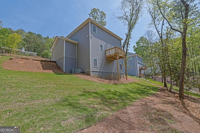 3614 Griffin Dr, Gainesville, GA 30506 - rear view of property with a yard and a deck