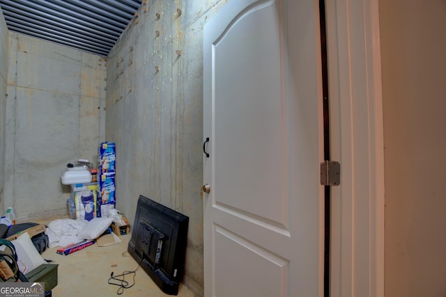 view of basement