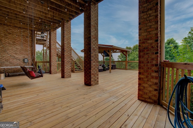 view of wooden terrace
