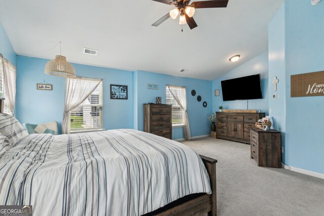 103 Olson Way, Kingsland, GA 31548 - carpeted bedroom with multiple windows, vaulted ceiling, and baseboards