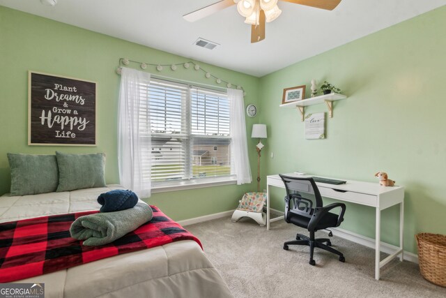 103 Olson Way, Kingsland, GA 31548 - bedroom with carpet floors, baseboards, and ceiling fan