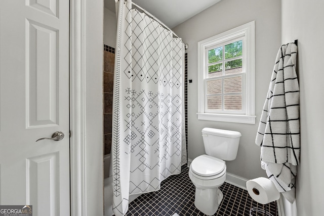 2195 Hickory Hill Rd, Alpharetta, GA 30004 - bathroom with toilet, tile patterned flooring, and baseboards