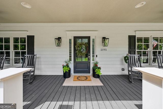 2195 Hickory Hill Rd, Alpharetta, GA 30004 - view of exterior entry featuring covered porch