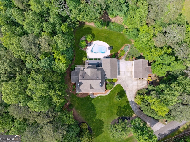 2195 Hickory Hill Rd, Alpharetta, GA 30004 - aerial overview of property's location with a pool area