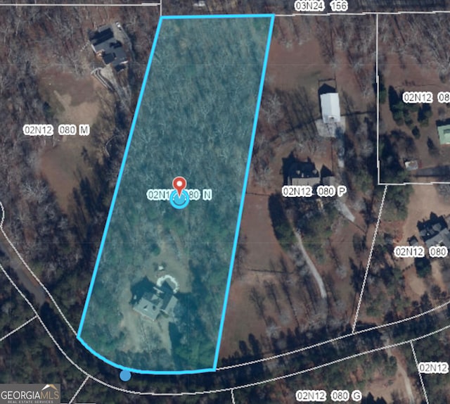 2195 Hickory Hill Rd, Alpharetta, GA 30004 - map / location with property parcel outlined