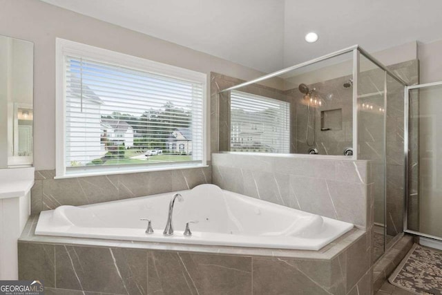 6840 Canyon Creek Way, Cumming, GA 30028 - full bath featuring a bath and a stall shower