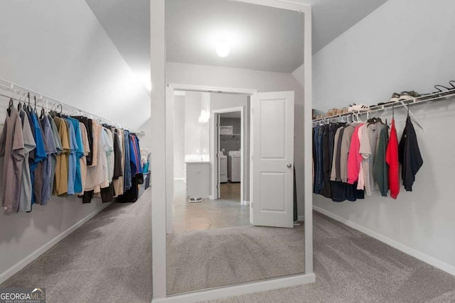 6840 Canyon Creek Way, Cumming, GA 30028 - spacious closet with independent washer and dryer and carpet floors