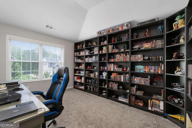 6840 Canyon Creek Way, Cumming, GA 30028 - carpeted office with vaulted ceiling