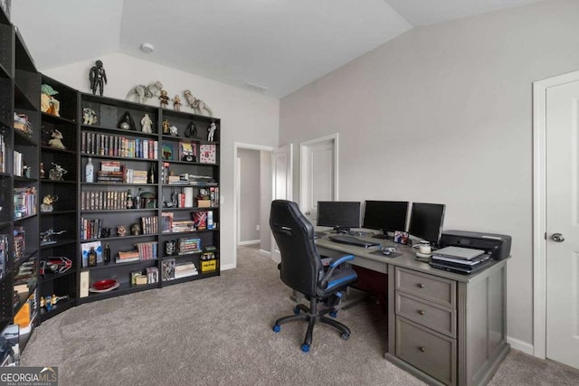 6840 Canyon Creek Way, Cumming, GA 30028 - office space with lofted ceiling and carpet flooring