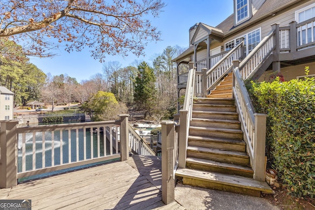504 Mill Pond Ct SE, Smyrna, GA 30082 - deck featuring stairway