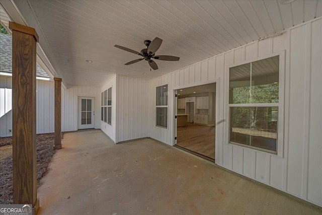 1186 Snow Hill Rd, Cadwell, GA 31009 - view of patio / terrace with a ceiling fan