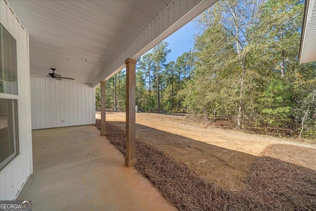 1186 Snow Hill Rd, Cadwell, GA 31009 - view of patio / terrace with ceiling fan