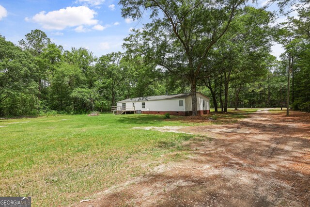 view of grassy yard