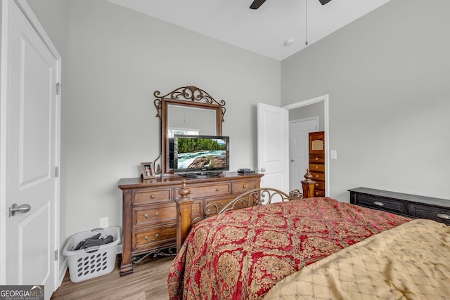 70 Wisteria Way, Winder, GA 30680 - bedroom with light wood finished floors and a ceiling fan