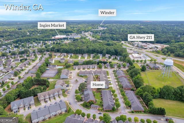 70 Wisteria Way, Winder, GA 30680 - aerial view of residential area