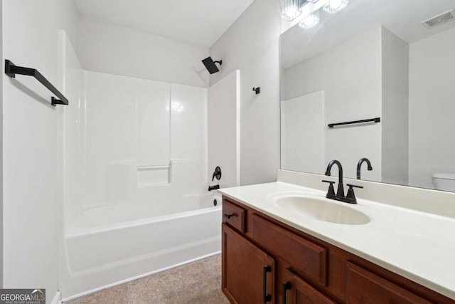 1736 Dylan Pl, Lawrenceville, GA 30043 - bathroom with vanity and shower / bath combination
