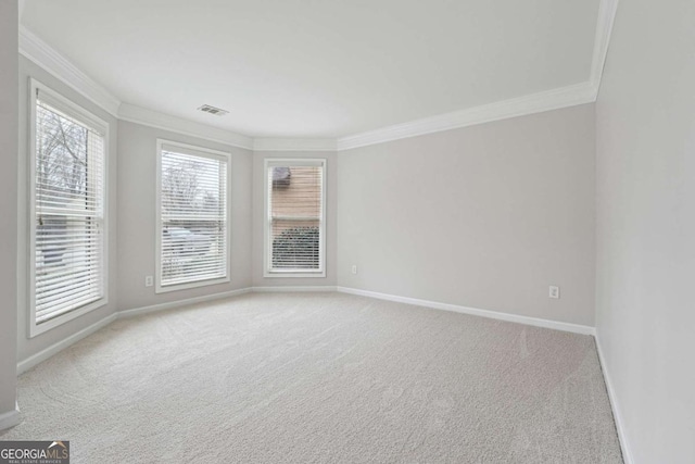 1736 Dylan Pl, Lawrenceville, GA 30043 - spare room featuring crown molding and carpet flooring
