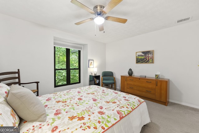 1424 Tuxworth Cir, Decatur, GA 30033 - bedroom featuring light colored carpet, ceiling fan, and baseboards