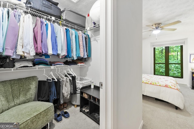 1424 Tuxworth Cir, Decatur, GA 30033 - spacious closet featuring carpet and ceiling fan