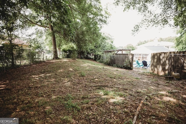 view of fenced backyard