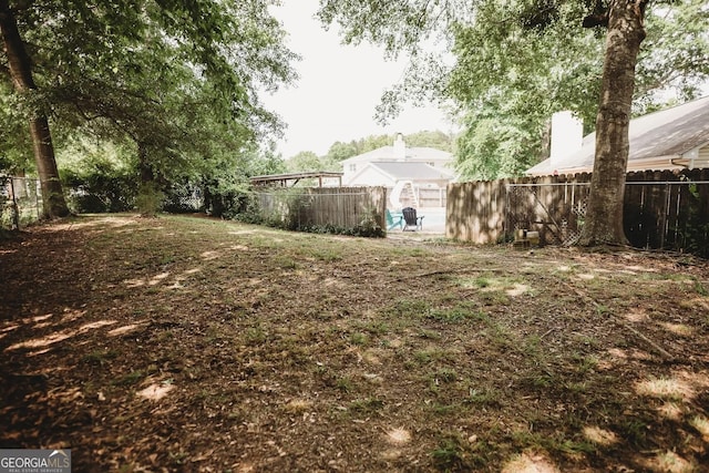 view of fenced backyard