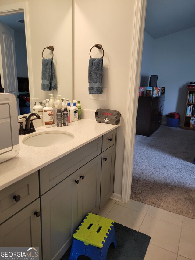 436 Lothbury Ave, Locust Grove, GA 30248 - bathroom with tile patterned floors and vanity
