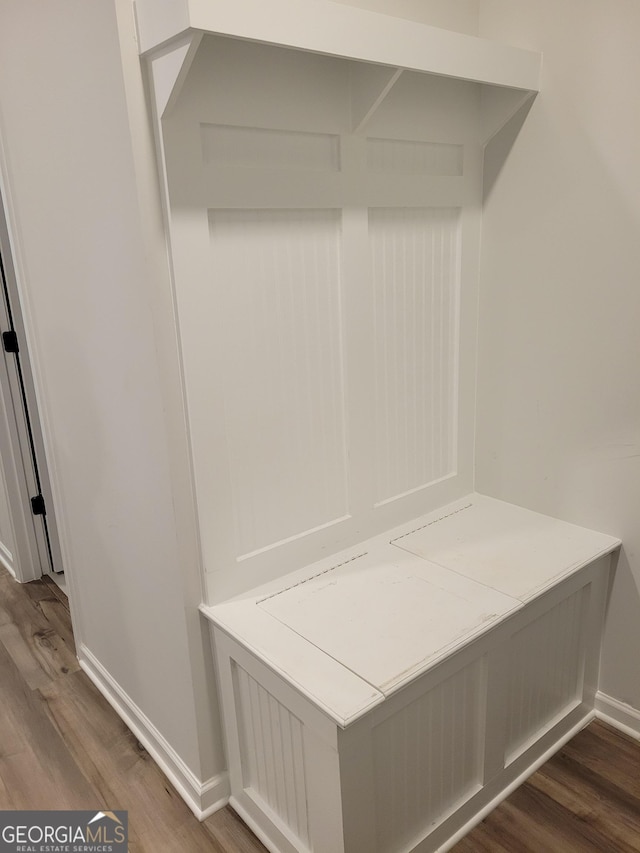 436 Lothbury Ave, Locust Grove, GA 30248 - mudroom featuring wood finished floors and baseboards
