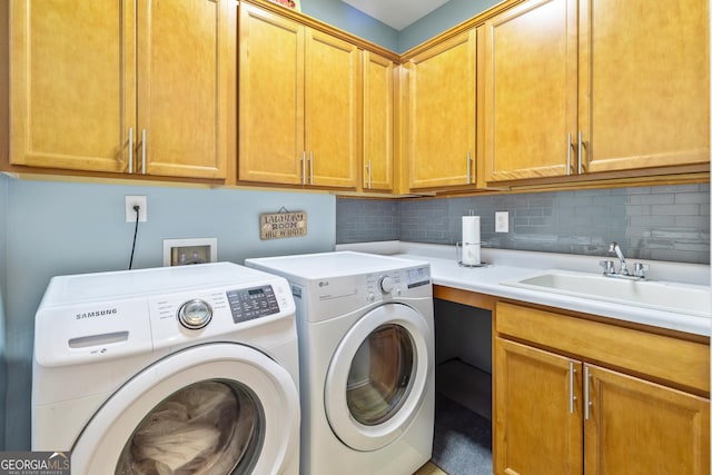 733 Firefly Ct, Griffin, GA 30223 - washroom with independent washer and dryer and cabinet space