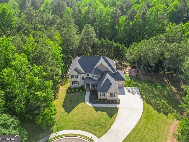 3298 Alcovy Club Ct, Dacula, GA 30019 - view from above of property featuring a forest