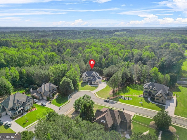 3298 Alcovy Club Ct, Dacula, GA 30019 - aerial view of property and surrounding area with a forest and nearby suburban area